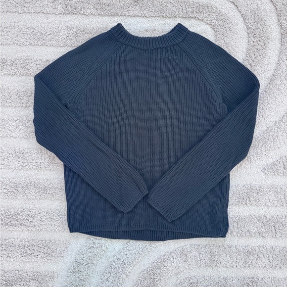 JENNI KAYNE Cotton Fisherman Sweater M Black. - Picture 4 of 6